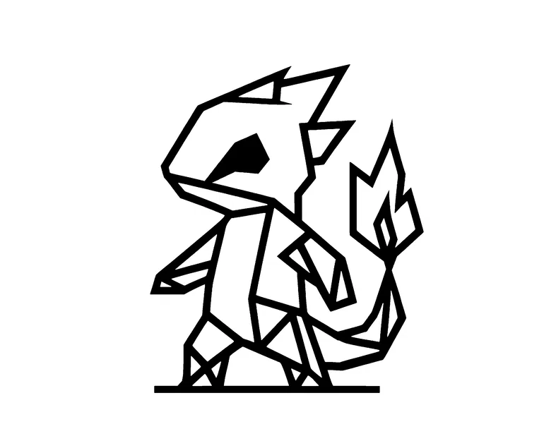 Tranh treo tường Charmeleon phong cách hình học - Image 2