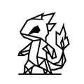 Tranh treo tường Charmeleon phong cách hình học - Thumbnail 2