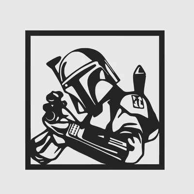 Mô hình tranh treo tường Mandalorian - Star Wars in 3D cực dễ