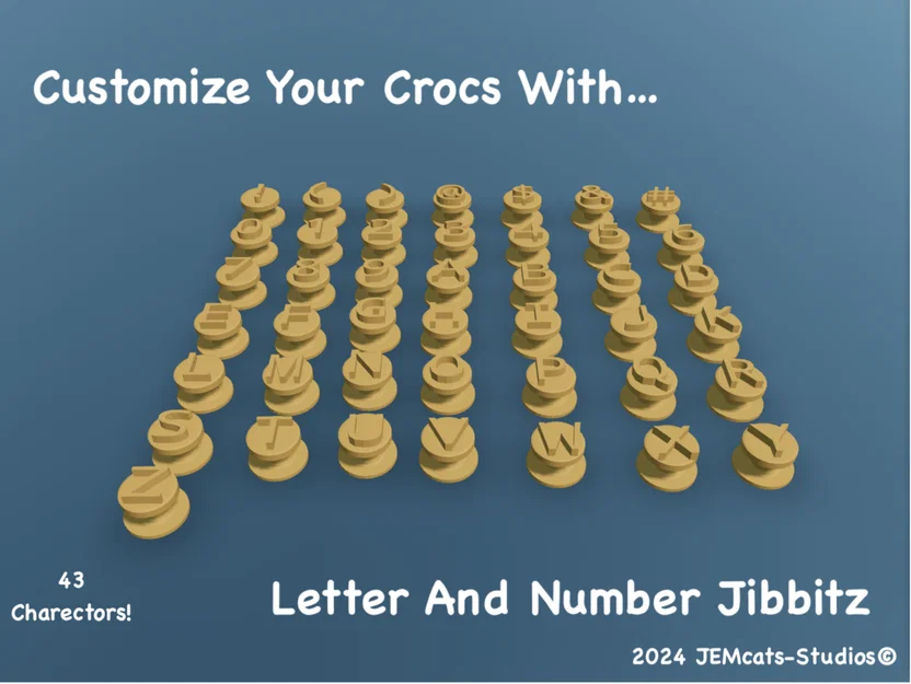 Jibbitz Chữ Cái Và Chữ Số Gắn Dép Crocs - Image 1