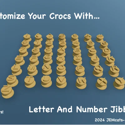 Jibbitz Chữ Cái Và Chữ Số Gắn Dép Crocs