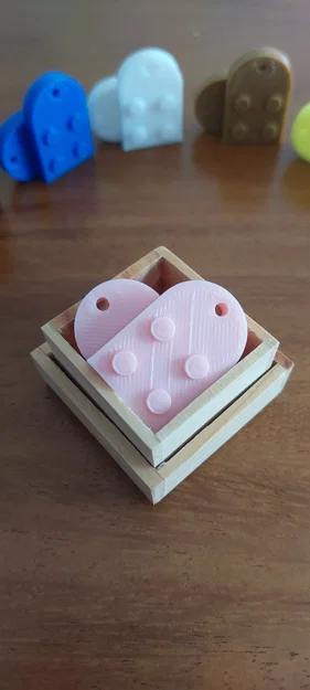 Móc khóa hình trái tim (kiểu Lego) - Image 2