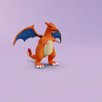 Mô hình 3D Pokémon Charizard: Tượng Rồng Lửa cực chất để in 3D