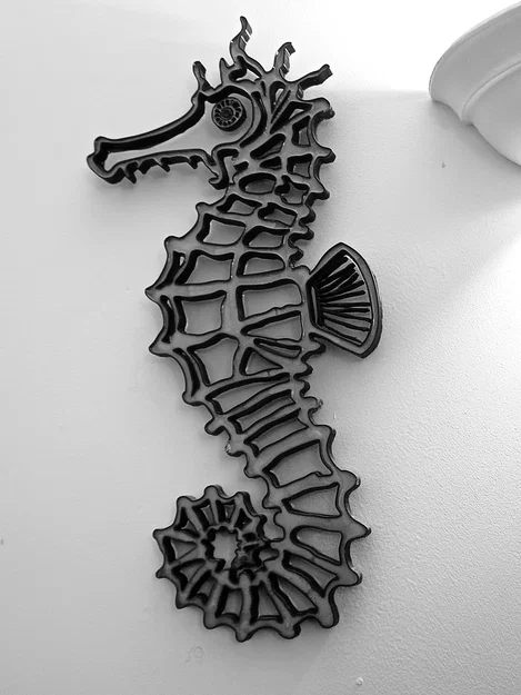 Mô hình cá ngựa trang trí tường độc đáo (Hippocampe murale) - Image 1