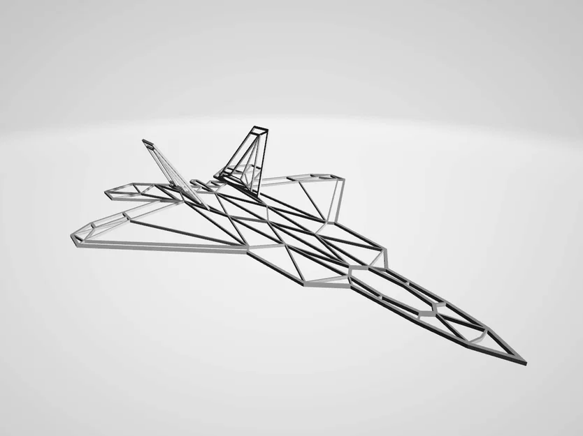 Mô hình trang trí tường F-22 Raptor 3D phong cách Lowpoly - Image 2