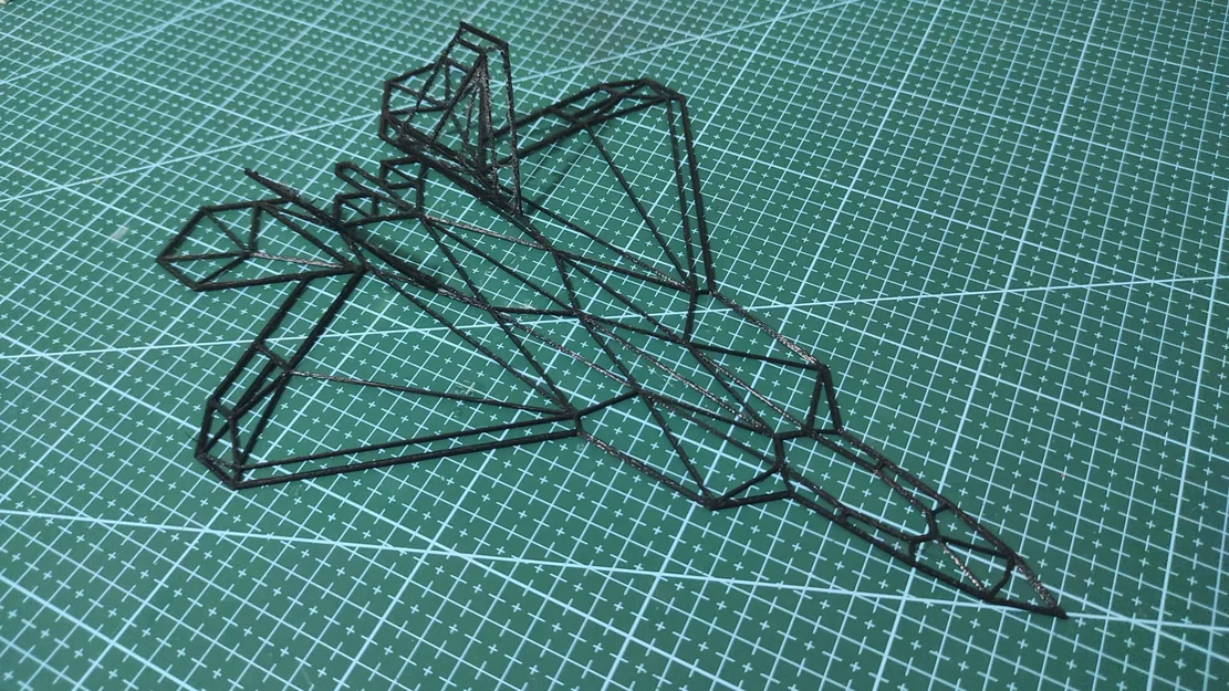 Mô hình trang trí tường F-22 Raptor 3D phong cách Lowpoly - Image 3