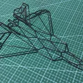 Mô hình trang trí tường F-22 Raptor 3D phong cách Lowpoly - Thumbnail 3
