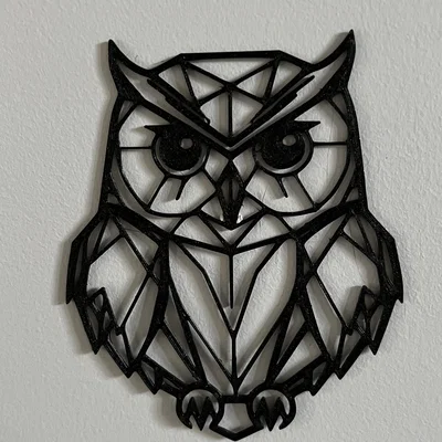 Mô hình trang trí treo tường hình cú phong cách Geometric độc đáo