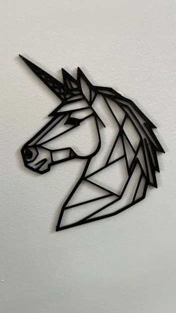 Mẫu trang trí tường hình kỳ lân (Unicorn Wall Art) in 3D phong cách - Image 1