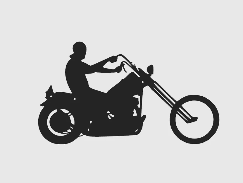 Mô hình trang trí tường Motorcycle Chopper 2D độc đáo - Image 1