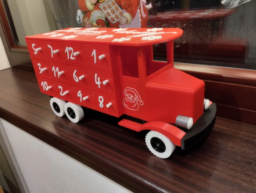 Mô hình xe tải cổ làm lịch đếm ngược Giáng sinh (Advent Calendar) - Image 1
