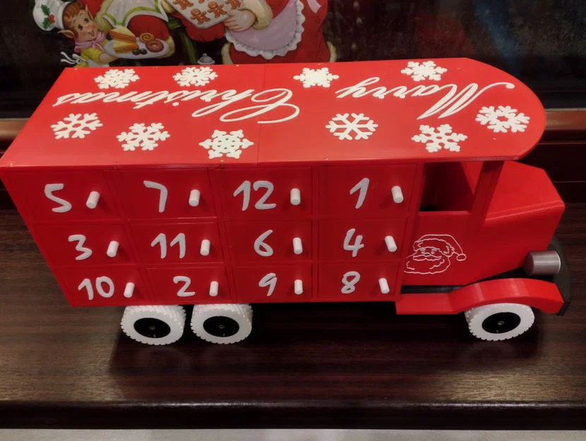 Mô hình xe tải cổ làm lịch đếm ngược Giáng sinh (Advent Calendar) - Image 2