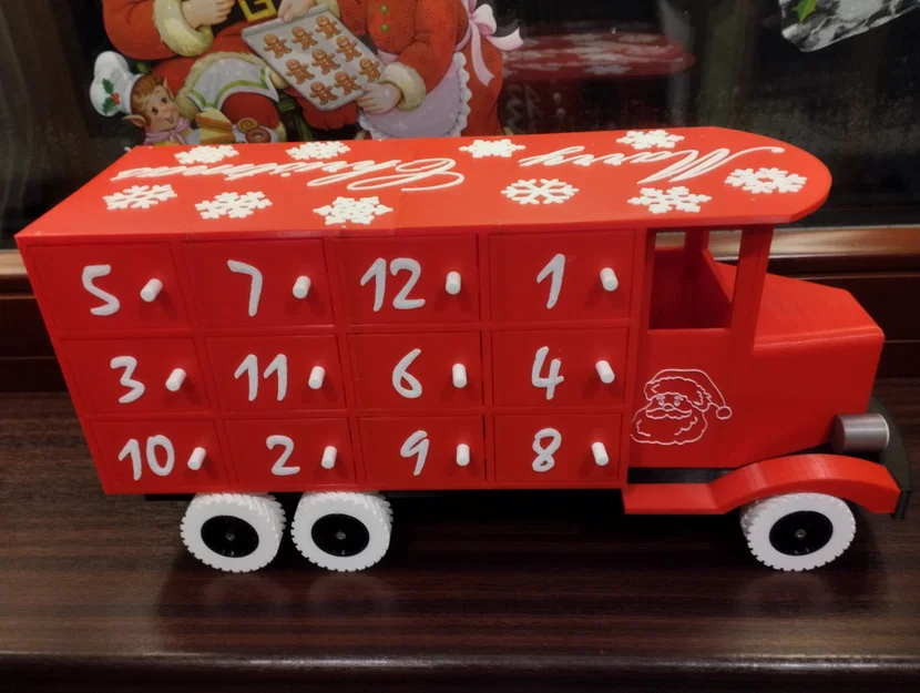 Mô hình xe tải cổ làm lịch đếm ngược Giáng sinh (Advent Calendar) - Image 4