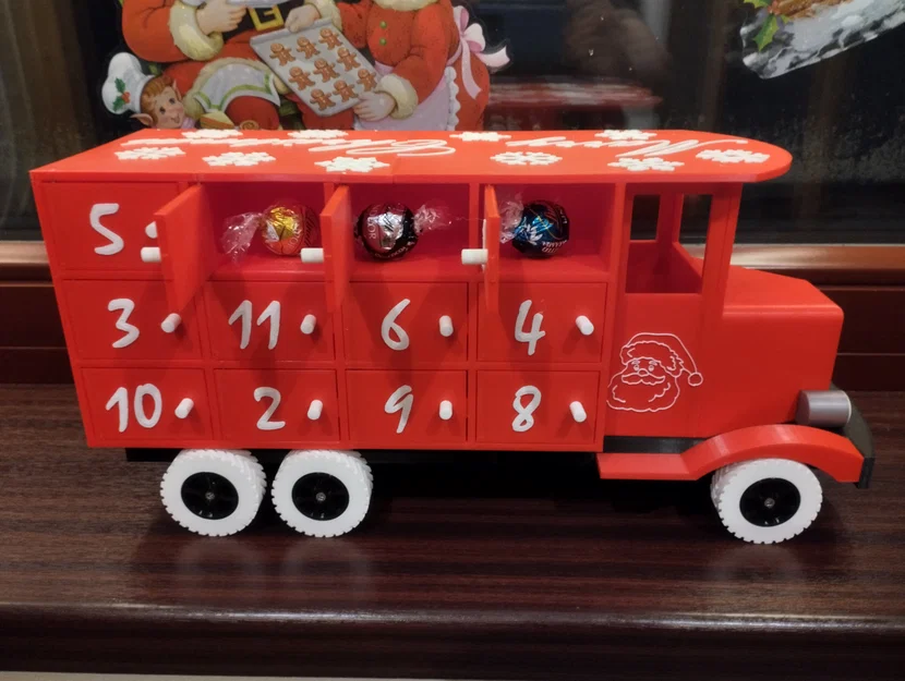 Mô hình xe tải cổ làm lịch đếm ngược Giáng sinh (Advent Calendar) - Image 5