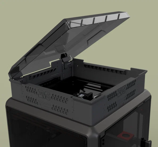 Giá đỡ nắp Creality K1 nâng cấp kèm bản lề và LED + file STEP - Image 1