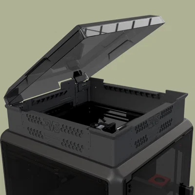 Giá đỡ nắp Creality K1 nâng cấp kèm bản lề và LED + file STEP