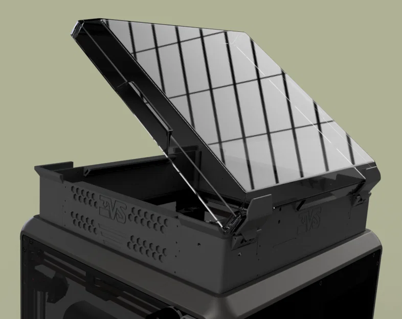 Giá đỡ nắp Creality K1 nâng cấp kèm bản lề và LED + file STEP - Image 2