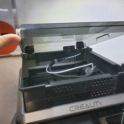 Giá đỡ nắp Creality K1 nâng cấp kèm bản lề và LED + file STEP