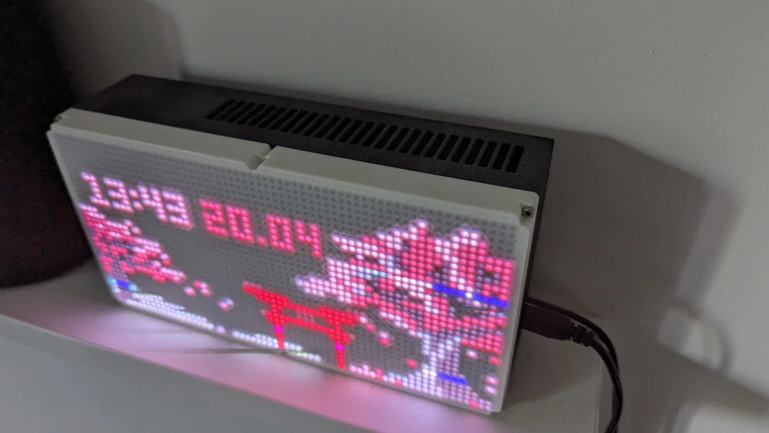 Vỏ hộp đồng hồ LED RGB (Ma trận 64x32) - Image 1