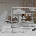 Mô hình lắp ráp Kit Card máy bay F/A 18F Super Hornet - Thumbnail 3