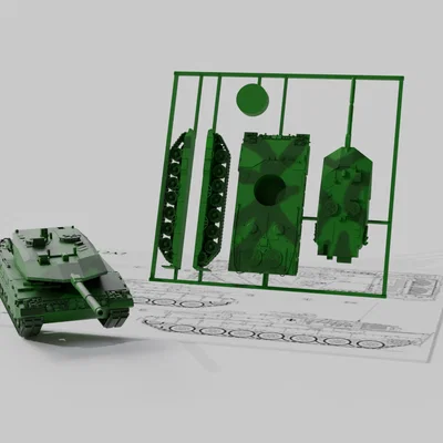 Mô hình Kit Card Leopard 2A7 v3