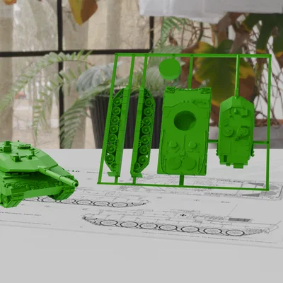 Mô hình Kit Card Xe tăng Leopard 2A7 v2