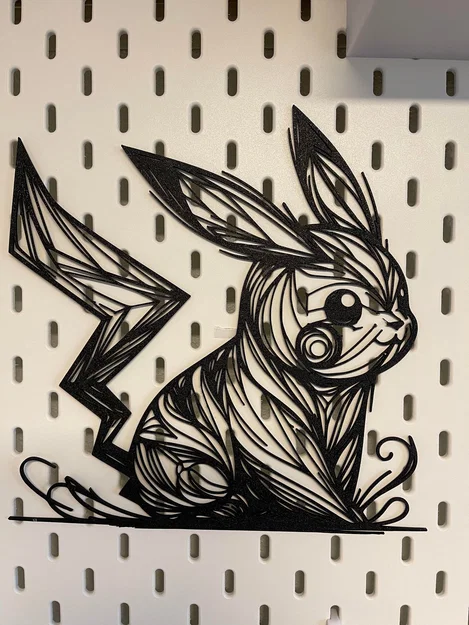 Flowing Line Art Pikachu - Mô hình nghệ thuật đường nét tinh tế - Image 2