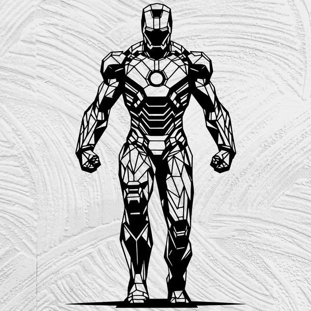 Mô hình nghệ thuật Ironman phong cách Low Poly - Image 1