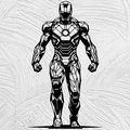 Mô hình nghệ thuật Ironman phong cách Low Poly - Thumbnail 1