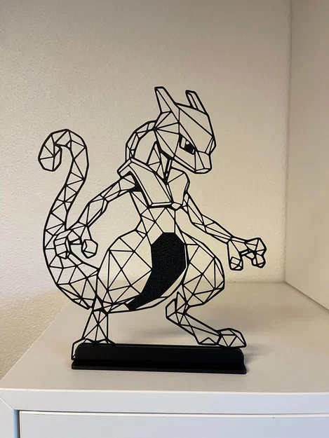 Mewtwo Geometric Low Poly - Image 2