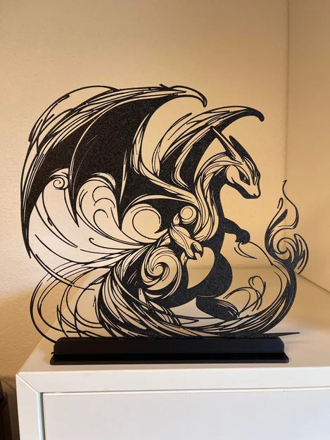 Mô hình nghệ thuật đường nét Flowing Line Art Charizard - Image 2