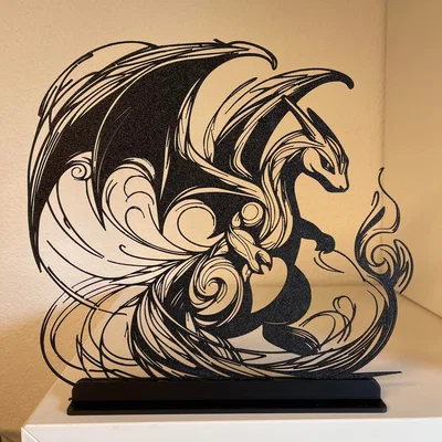 Mô hình nghệ thuật đường nét Flowing Line Art Charizard