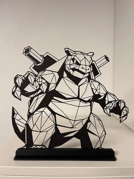 Blastoise Hard Line Art - Mẫu nghệ thuật đường nét cứng - Image 2