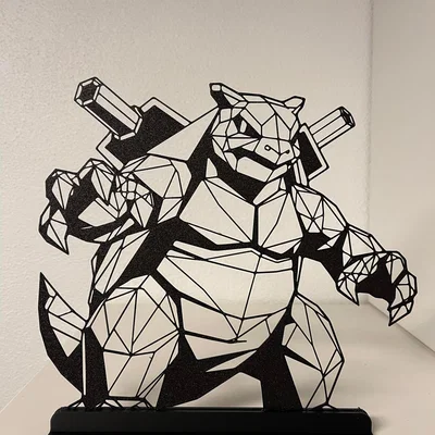 Blastoise Hard Line Art - Mẫu nghệ thuật đường nét cứng