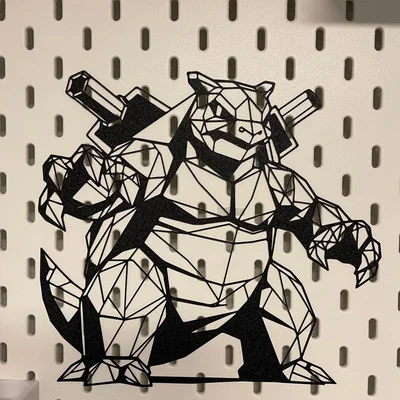 Blastoise Hard Line Art - Mẫu nghệ thuật đường nét cứng