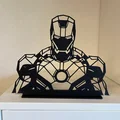 Tượng bán thân Ironman phong cách Low Poly Art - Thumbnail 2