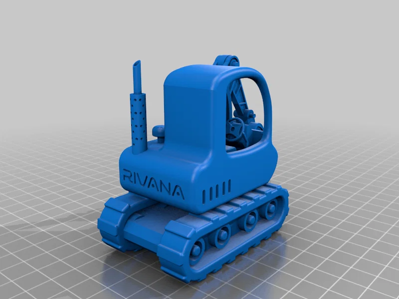 Mô hình máy xúc màu vàng có thể cử động - Image 7