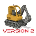 Máy xúc màu vàng phiên bản 2 có khớp chuyển động - Thumbnail 1