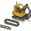 Máy xúc màu vàng phiên bản 2 có khớp chuyển động - Thumbnail 3
