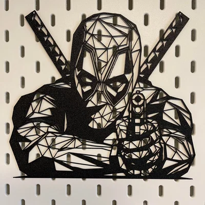 Mô hình Deadpool Low Poly