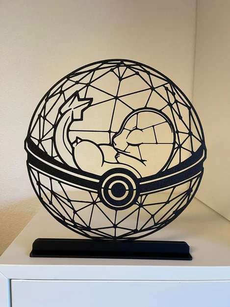 Charmander đang ngủ trong quả cầu Pokeball - Tranh 2D - Image 3