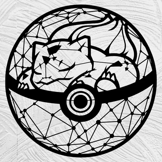 Charmander đang ngủ trong quả cầu Pokeball - Tranh 2D - Image 1