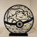 Charmander đang ngủ trong quả cầu Pokeball - Tranh 2D - Thumbnail 2
