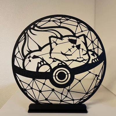 Charmander đang ngủ trong quả cầu Pokeball - Tranh 2D