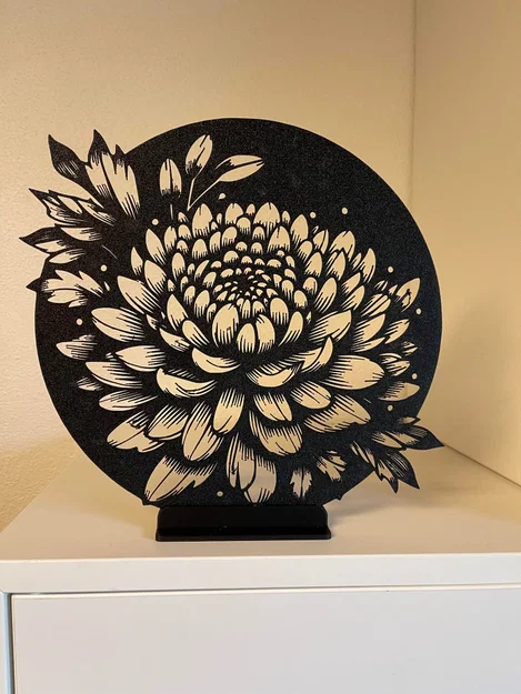 Mô hình hoa Cúc (Chrysanthemum) nghệ thuật 2D - Image 2