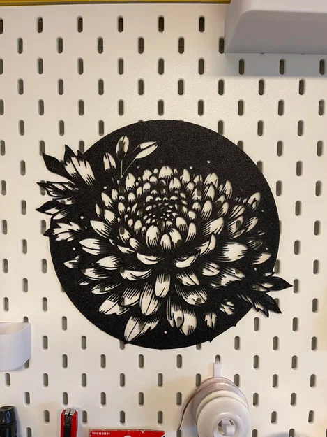 Mô hình hoa Cúc (Chrysanthemum) nghệ thuật 2D - Image 3