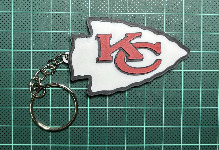 Móc khóa Kansas City Chiefs in 3D - Phụ kiện cho người hâm mộ NFL - Image 1