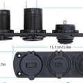 Mặt nạ tùy chỉnh cho ổ cắm tẩu thuốc 12V, 2 cổng USB, Vôn kế và bảng công tắc - Thumbnail 3
