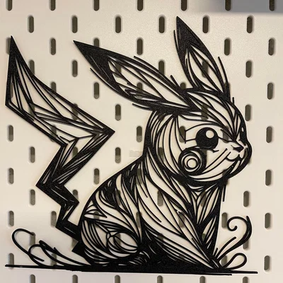Mô hình nghệ thuật đường nét Flowing Line Art Pikachu