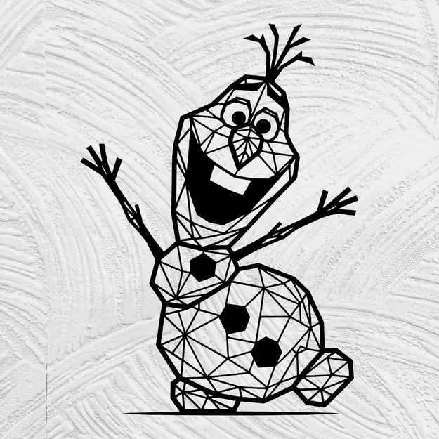 Mô hình Olaf phong cách Low Poly - Image 1